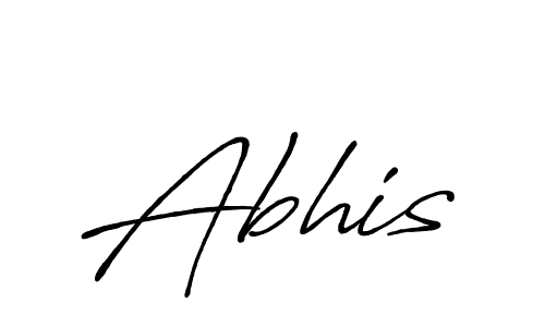 Make a beautiful signature design for name Abhis. With this signature (Antro_Vectra_Bolder) style, you can create a handwritten signature for free. Abhis signature style 7 images and pictures png