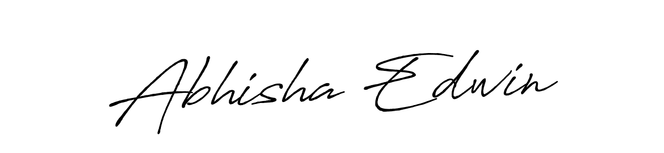 The best way (Antro_Vectra_Bolder) to make a short signature is to pick only two or three words in your name. The name Abhisha Edwin include a total of six letters. For converting this name. Abhisha Edwin signature style 7 images and pictures png