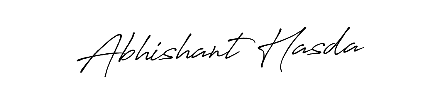 Create a beautiful signature design for name Abhishant Hasda. With this signature (Antro_Vectra_Bolder) fonts, you can make a handwritten signature for free. Abhishant Hasda signature style 7 images and pictures png