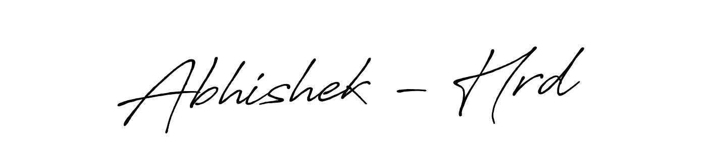 Use a signature maker to create a handwritten signature online. With this signature software, you can design (Antro_Vectra_Bolder) your own signature for name Abhishek - Hrd. Abhishek - Hrd signature style 7 images and pictures png