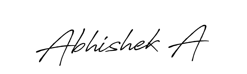 How to make Abhishek A signature? Antro_Vectra_Bolder is a professional autograph style. Create handwritten signature for Abhishek A name. Abhishek A signature style 7 images and pictures png