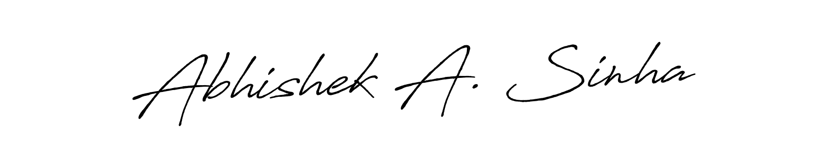 The best way (Antro_Vectra_Bolder) to make a short signature is to pick only two or three words in your name. The name Abhishek A. Sinha include a total of six letters. For converting this name. Abhishek A. Sinha signature style 7 images and pictures png