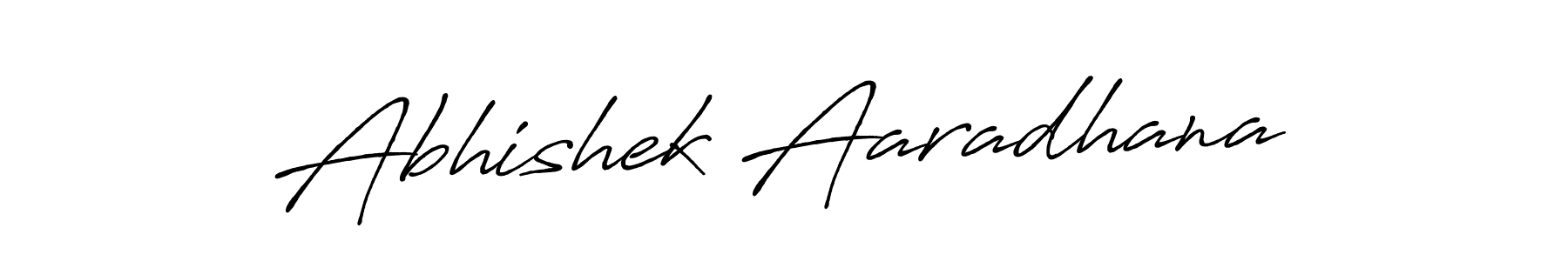 How to make Abhishek Aaradhana name signature. Use Antro_Vectra_Bolder style for creating short signs online. This is the latest handwritten sign. Abhishek Aaradhana signature style 7 images and pictures png