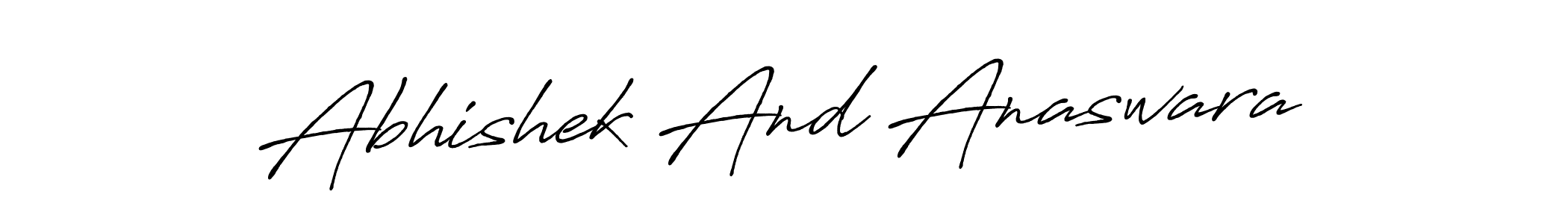 Design your own signature with our free online signature maker. With this signature software, you can create a handwritten (Antro_Vectra_Bolder) signature for name Abhishek And Anaswara. Abhishek And Anaswara signature style 7 images and pictures png