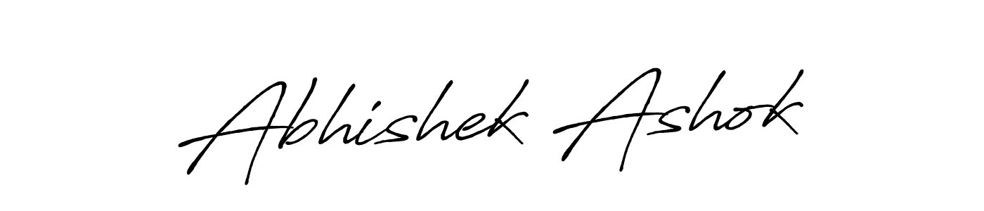 Abhishek Ashok stylish signature style. Best Handwritten Sign (Antro_Vectra_Bolder) for my name. Handwritten Signature Collection Ideas for my name Abhishek Ashok. Abhishek Ashok signature style 7 images and pictures png