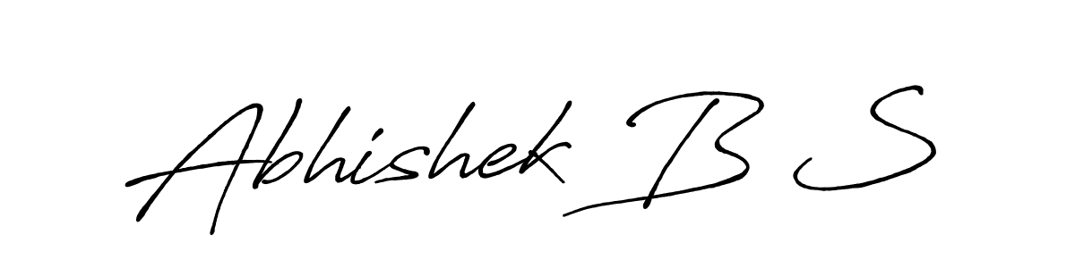 Use a signature maker to create a handwritten signature online. With this signature software, you can design (Antro_Vectra_Bolder) your own signature for name Abhishek B S. Abhishek B S signature style 7 images and pictures png