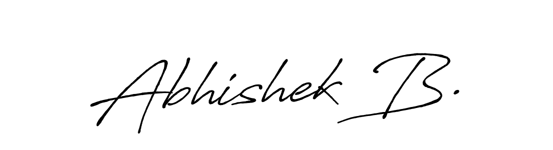 The best way (Antro_Vectra_Bolder) to make a short signature is to pick only two or three words in your name. The name Abhishek B. include a total of six letters. For converting this name. Abhishek B. signature style 7 images and pictures png