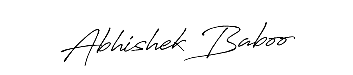 Use a signature maker to create a handwritten signature online. With this signature software, you can design (Antro_Vectra_Bolder) your own signature for name Abhishek Baboo. Abhishek Baboo signature style 7 images and pictures png