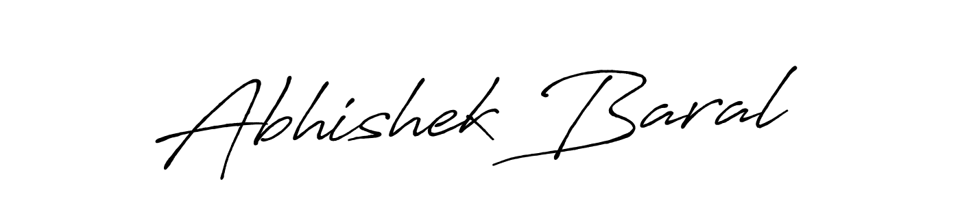 Create a beautiful signature design for name Abhishek Baral. With this signature (Antro_Vectra_Bolder) fonts, you can make a handwritten signature for free. Abhishek Baral signature style 7 images and pictures png