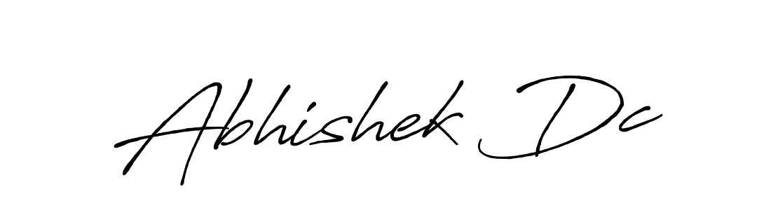 How to make Abhishek Dc name signature. Use Antro_Vectra_Bolder style for creating short signs online. This is the latest handwritten sign. Abhishek Dc signature style 7 images and pictures png
