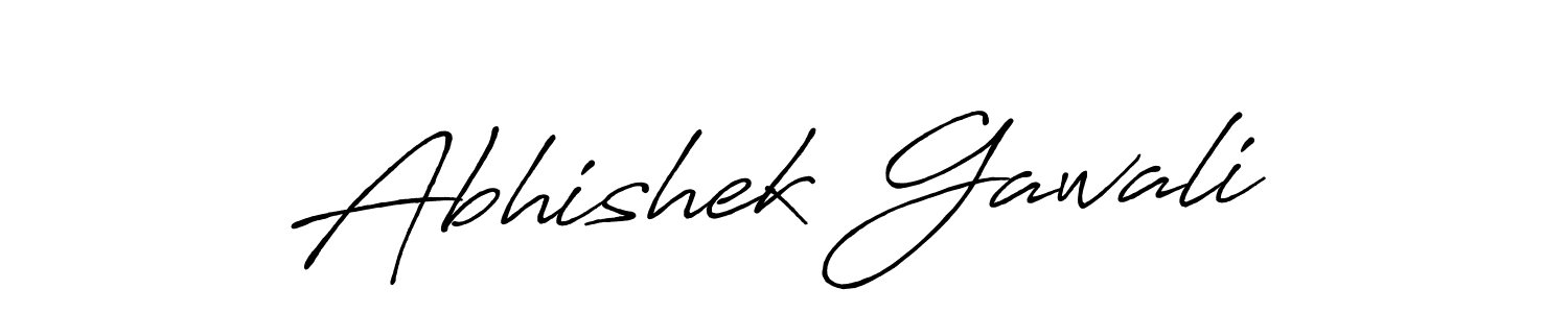 Create a beautiful signature design for name Abhishek Gawali. With this signature (Antro_Vectra_Bolder) fonts, you can make a handwritten signature for free. Abhishek Gawali signature style 7 images and pictures png