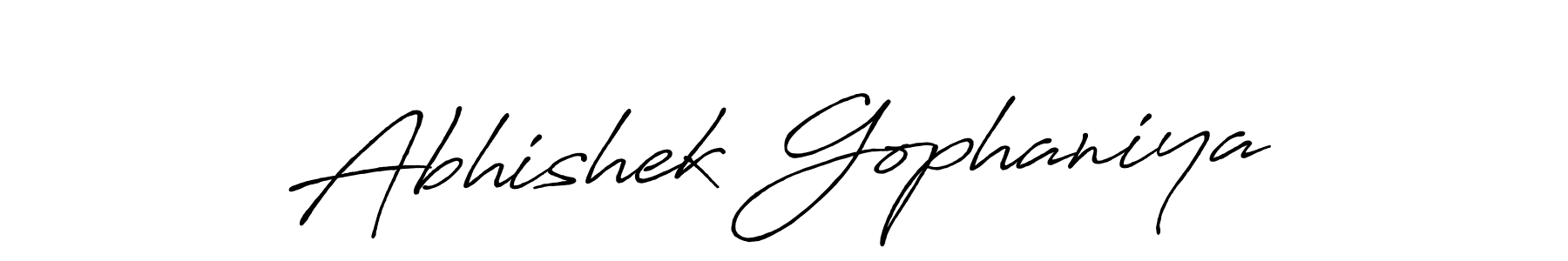 Make a short Abhishek Gophaniya signature style. Manage your documents anywhere anytime using Antro_Vectra_Bolder. Create and add eSignatures, submit forms, share and send files easily. Abhishek Gophaniya signature style 7 images and pictures png