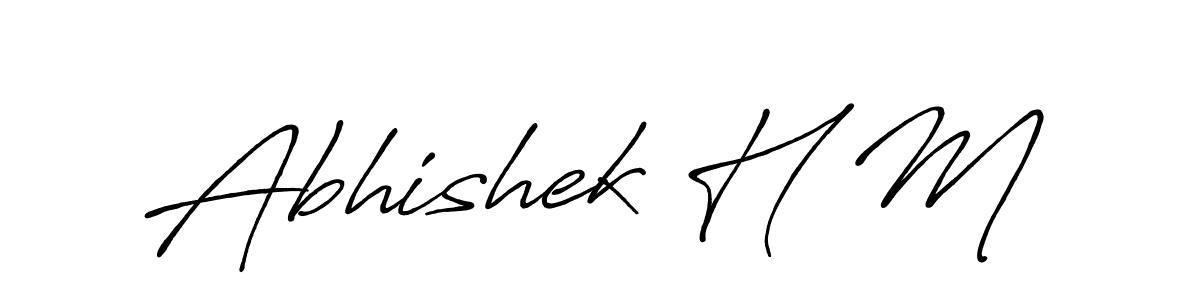 Similarly Antro_Vectra_Bolder is the best handwritten signature design. Signature creator online .You can use it as an online autograph creator for name Abhishek H M. Abhishek H M signature style 7 images and pictures png