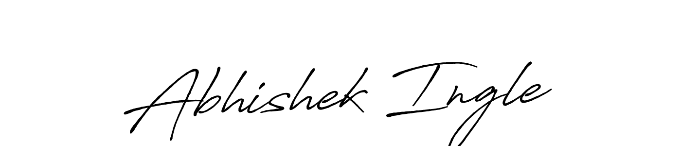 Design your own signature with our free online signature maker. With this signature software, you can create a handwritten (Antro_Vectra_Bolder) signature for name Abhishek Ingle. Abhishek Ingle signature style 7 images and pictures png