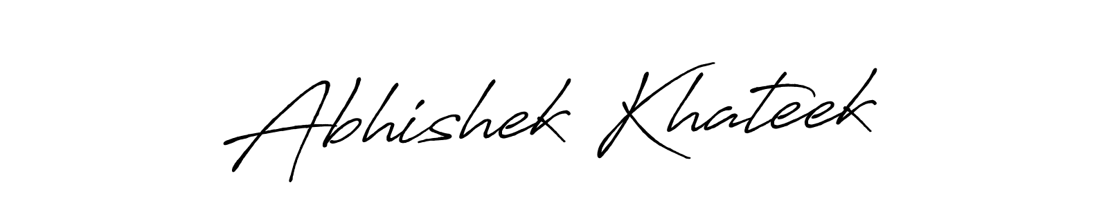 Create a beautiful signature design for name Abhishek Khateek. With this signature (Antro_Vectra_Bolder) fonts, you can make a handwritten signature for free. Abhishek Khateek signature style 7 images and pictures png