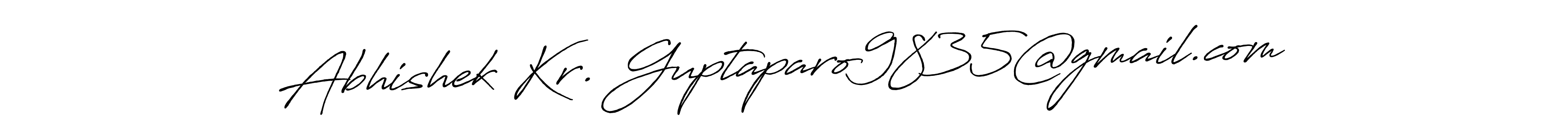 Create a beautiful signature design for name Abhishek Kr. Guptaparo9835@gmail.com. With this signature (Antro_Vectra_Bolder) fonts, you can make a handwritten signature for free. Abhishek Kr. Guptaparo9835@gmail.com signature style 7 images and pictures png