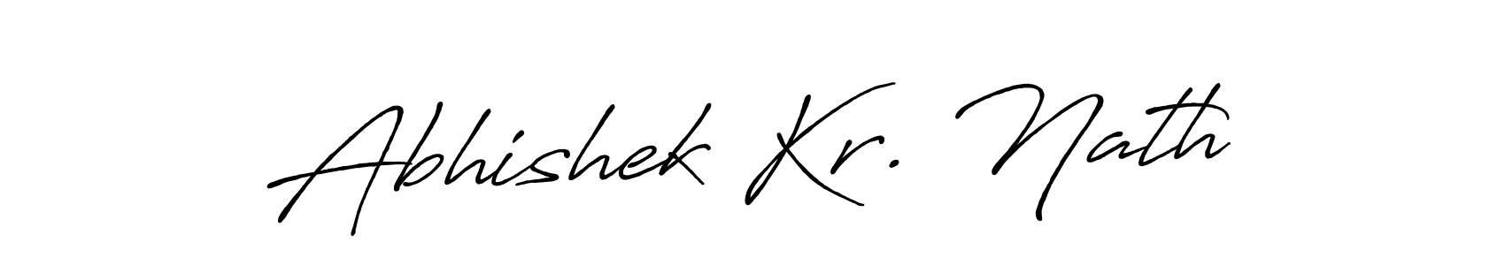 Create a beautiful signature design for name Abhishek Kr. Nath. With this signature (Antro_Vectra_Bolder) fonts, you can make a handwritten signature for free. Abhishek Kr. Nath signature style 7 images and pictures png