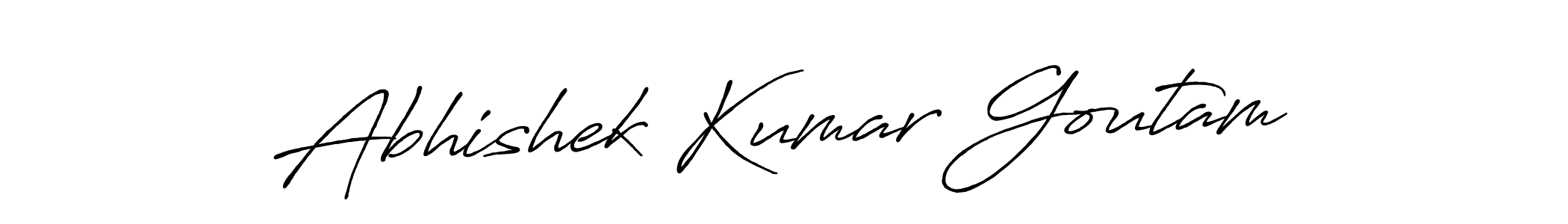 Create a beautiful signature design for name Abhishek Kumar Goutam. With this signature (Antro_Vectra_Bolder) fonts, you can make a handwritten signature for free. Abhishek Kumar Goutam signature style 7 images and pictures png