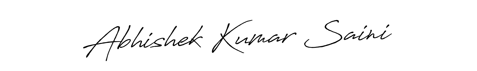 The best way (Antro_Vectra_Bolder) to make a short signature is to pick only two or three words in your name. The name Abhishek Kumar Saini include a total of six letters. For converting this name. Abhishek Kumar Saini signature style 7 images and pictures png