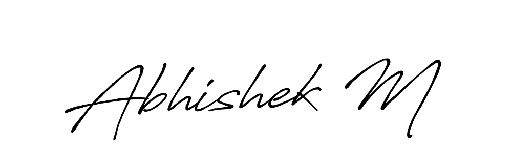 Design your own signature with our free online signature maker. With this signature software, you can create a handwritten (Antro_Vectra_Bolder) signature for name Abhishek M. Abhishek M signature style 7 images and pictures png