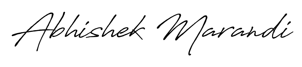 A stylish, flowing autograph style designed for name Abhishek Marandi using Antro_Vectra_Bolder typography. Perfect for digital creative projects. Abhishek Marandi signature style 7 images and pictures png