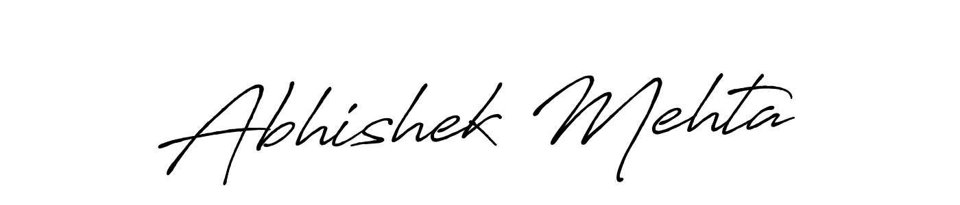 Abhishek Mehta stylish signature style. Best Handwritten Sign (Antro_Vectra_Bolder) for my name. Handwritten Signature Collection Ideas for my name Abhishek Mehta. Abhishek Mehta signature style 7 images and pictures png