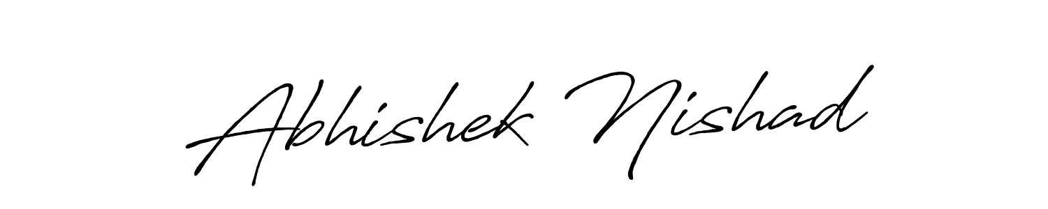 How to make Abhishek Nishad signature? Antro_Vectra_Bolder is a professional autograph style. Create handwritten signature for Abhishek Nishad name. Abhishek Nishad signature style 7 images and pictures png