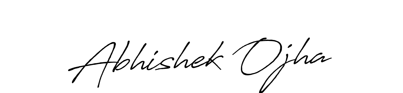 Make a beautiful signature design for name Abhishek Ojha. With this signature (Antro_Vectra_Bolder) style, you can create a handwritten signature for free. Abhishek Ojha signature style 7 images and pictures png