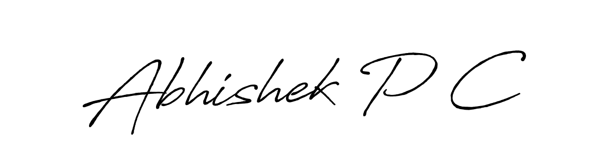 How to Draw Abhishek P C signature style? Antro_Vectra_Bolder is a latest design signature styles for name Abhishek P C. Abhishek P C signature style 7 images and pictures png