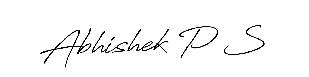 Antro_Vectra_Bolder is a professional signature style that is perfect for those who want to add a touch of class to their signature. It is also a great choice for those who want to make their signature more unique. Get Abhishek P S name to fancy signature for free. Abhishek P S signature style 7 images and pictures png