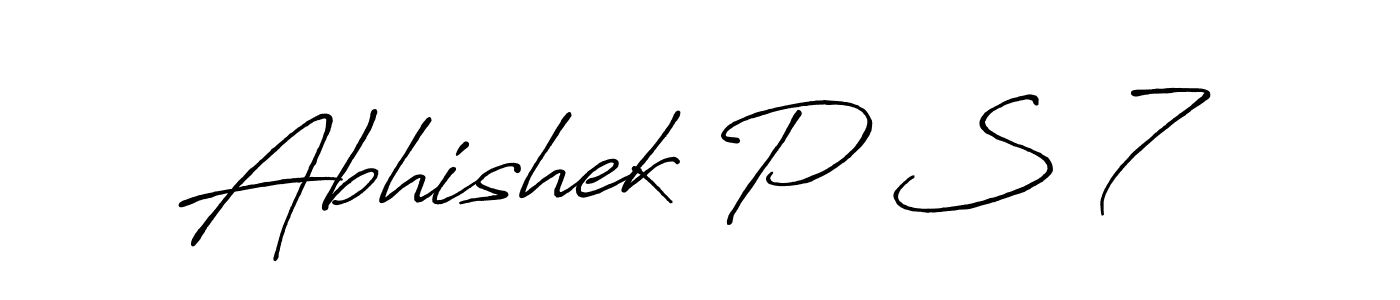 This is the best signature style for the Abhishek P S 7 name. Also you like these signature font (Antro_Vectra_Bolder). Mix name signature. Abhishek P S 7 signature style 7 images and pictures png