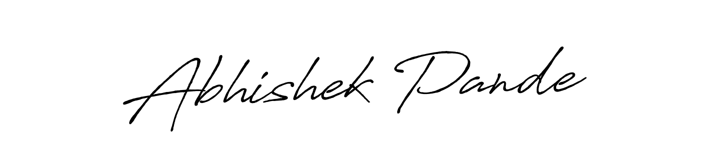 Also we have Abhishek Pande name is the best signature style. Create professional handwritten signature collection using Antro_Vectra_Bolder autograph style. Abhishek Pande signature style 7 images and pictures png