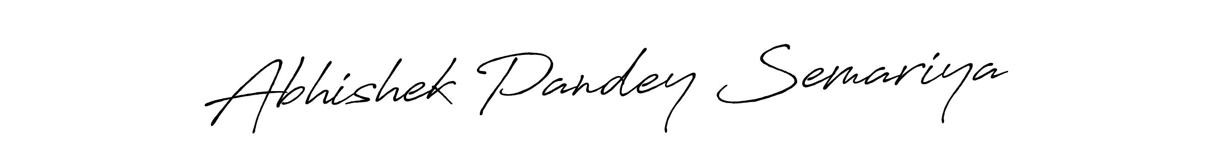 Make a beautiful signature design for name Abhishek Pandey Semariya. With this signature (Antro_Vectra_Bolder) style, you can create a handwritten signature for free. Abhishek Pandey Semariya signature style 7 images and pictures png