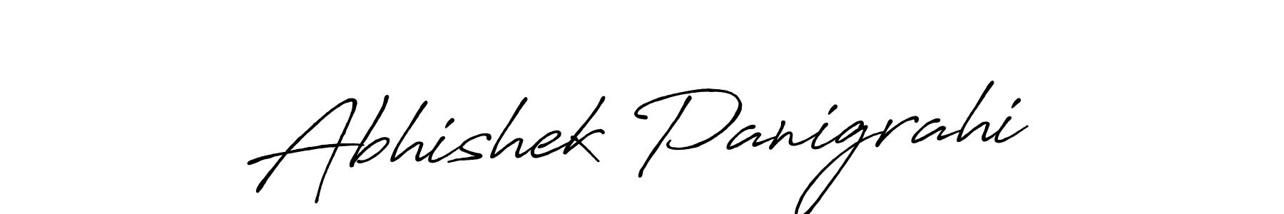 Make a beautiful signature design for name Abhishek Panigrahi. With this signature (Antro_Vectra_Bolder) style, you can create a handwritten signature for free. Abhishek Panigrahi signature style 7 images and pictures png