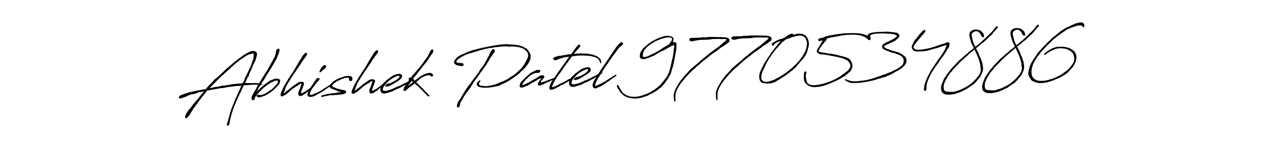 Also You can easily find your signature by using the search form. We will create Abhishek Patel 9770534886 name handwritten signature images for you free of cost using Antro_Vectra_Bolder sign style. Abhishek Patel 9770534886 signature style 7 images and pictures png