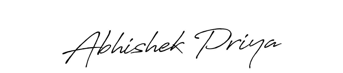 Design your own signature with our free online signature maker. With this signature software, you can create a handwritten (Antro_Vectra_Bolder) signature for name Abhishek Priya. Abhishek Priya signature style 7 images and pictures png