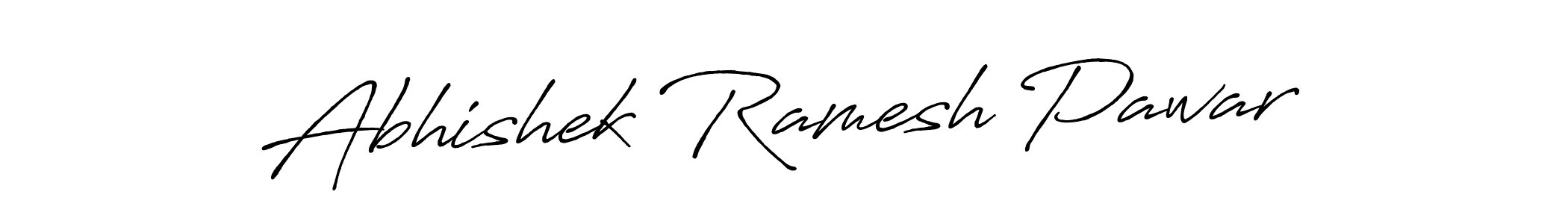 How to make Abhishek Ramesh Pawar name signature. Use Antro_Vectra_Bolder style for creating short signs online. This is the latest handwritten sign. Abhishek Ramesh Pawar signature style 7 images and pictures png