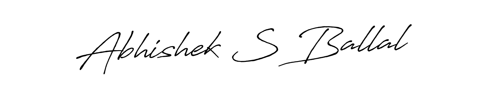 Create a beautiful signature design for name Abhishek S Ballal. With this signature (Antro_Vectra_Bolder) fonts, you can make a handwritten signature for free. Abhishek S Ballal signature style 7 images and pictures png