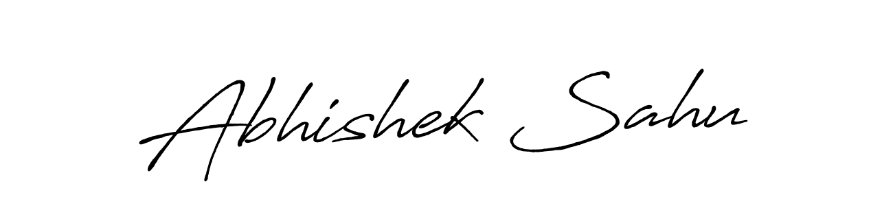 Create a beautiful signature design for name Abhishek Sahu. With this signature (Antro_Vectra_Bolder) fonts, you can make a handwritten signature for free. Abhishek Sahu signature style 7 images and pictures png