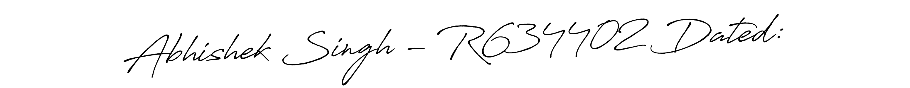 Here are the top 10 professional signature styles for the name Abhishek Singh - R634402 Dated:. These are the best autograph styles you can use for your name. Abhishek Singh - R634402 Dated: signature style 7 images and pictures png