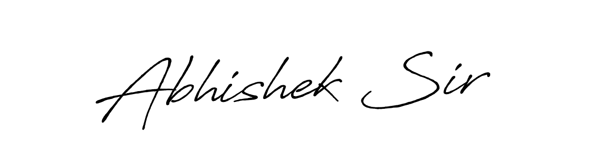 Make a beautiful signature design for name Abhishek Sir. With this signature (Antro_Vectra_Bolder) style, you can create a handwritten signature for free. Abhishek Sir signature style 7 images and pictures png