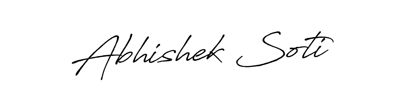 Use a signature maker to create a handwritten signature online. With this signature software, you can design (Antro_Vectra_Bolder) your own signature for name Abhishek Soti. Abhishek Soti signature style 7 images and pictures png