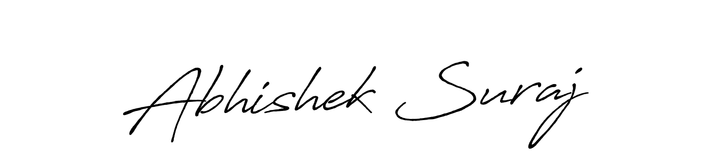 Design your own signature with our free online signature maker. With this signature software, you can create a handwritten (Antro_Vectra_Bolder) signature for name Abhishek Suraj. Abhishek Suraj signature style 7 images and pictures png