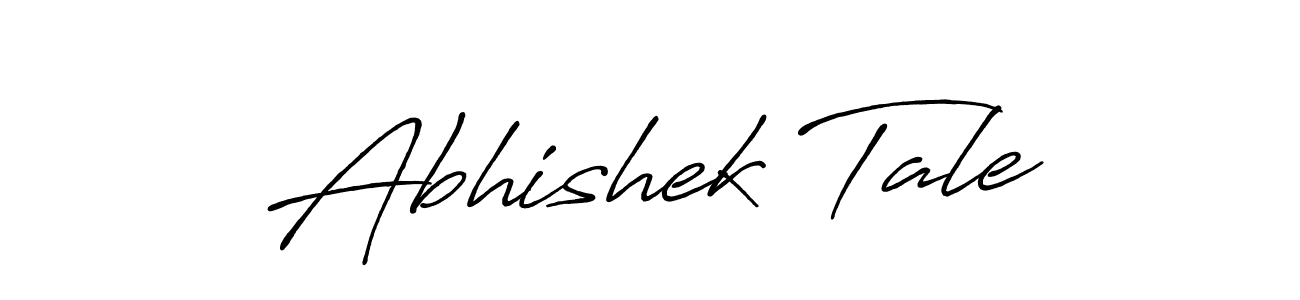 Create a beautiful signature design for name Abhishek Tale. With this signature (Antro_Vectra_Bolder) fonts, you can make a handwritten signature for free. Abhishek Tale signature style 7 images and pictures png