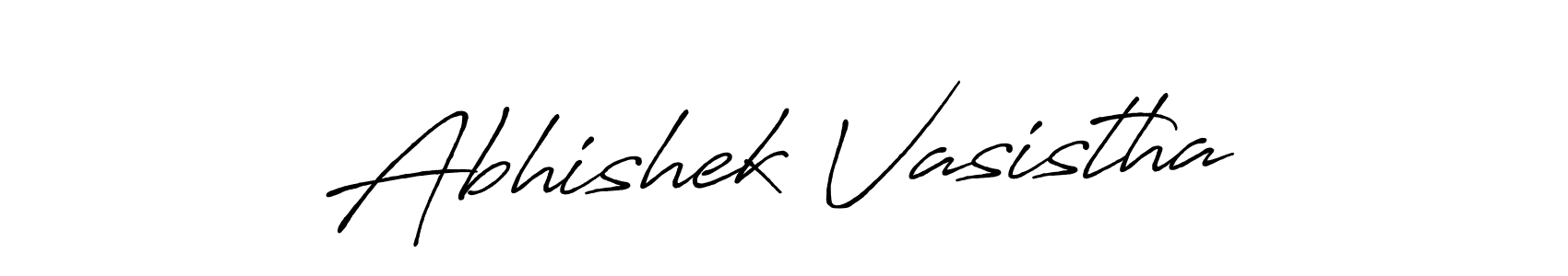 Make a beautiful signature design for name Abhishek Vasistha. With this signature (Antro_Vectra_Bolder) style, you can create a handwritten signature for free. Abhishek Vasistha signature style 7 images and pictures png