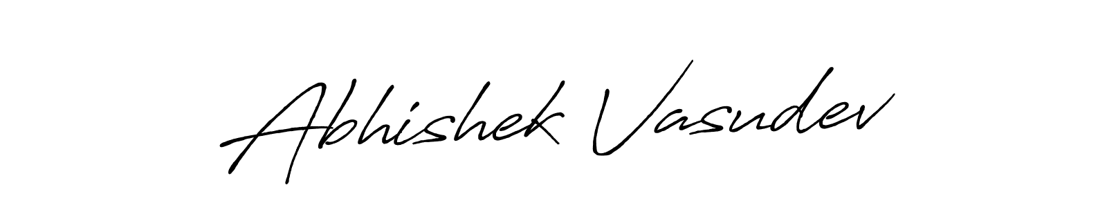 Make a beautiful signature design for name Abhishek Vasudev. With this signature (Antro_Vectra_Bolder) style, you can create a handwritten signature for free. Abhishek Vasudev signature style 7 images and pictures png