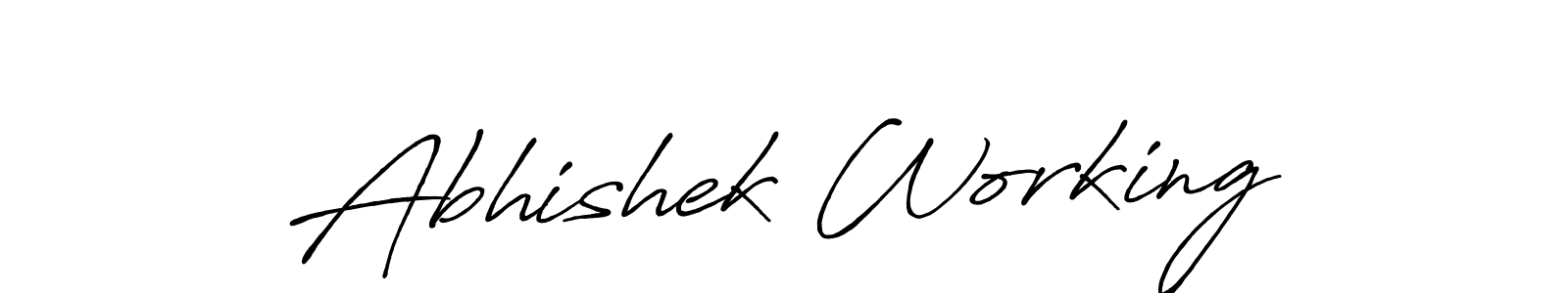 if you are searching for the best signature style for your name Abhishek Working. so please give up your signature search. here we have designed multiple signature styles  using Antro_Vectra_Bolder. Abhishek Working signature style 7 images and pictures png