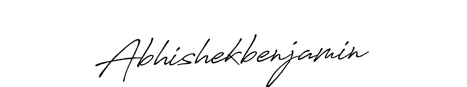 Create a beautiful signature design for name Abhishekbenjamin. With this signature (Antro_Vectra_Bolder) fonts, you can make a handwritten signature for free. Abhishekbenjamin signature style 7 images and pictures png