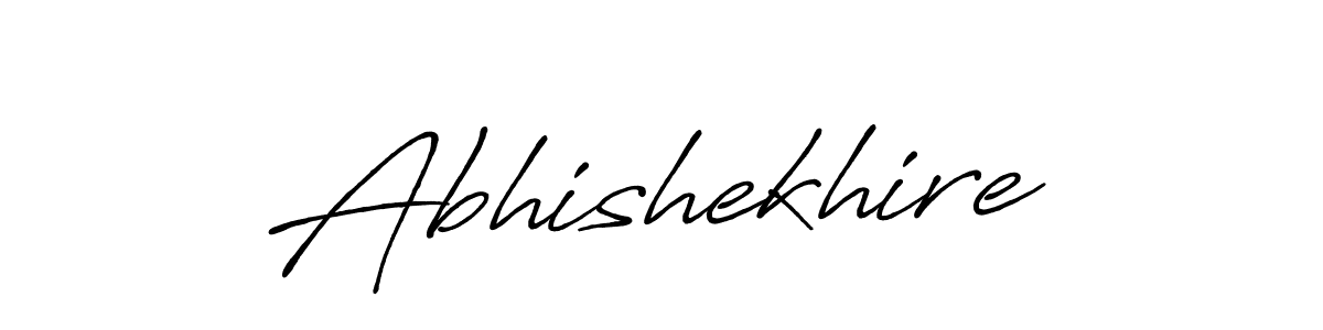 How to make Abhishekhire name signature. Use Antro_Vectra_Bolder style for creating short signs online. This is the latest handwritten sign. Abhishekhire signature style 7 images and pictures png