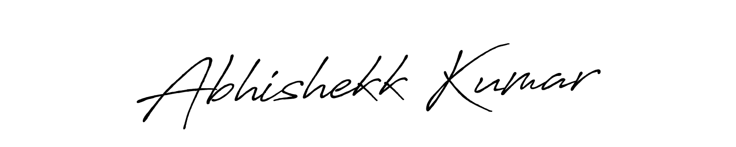 The best way (Antro_Vectra_Bolder) to make a short signature is to pick only two or three words in your name. The name Abhishekk Kumar include a total of six letters. For converting this name. Abhishekk Kumar signature style 7 images and pictures png
